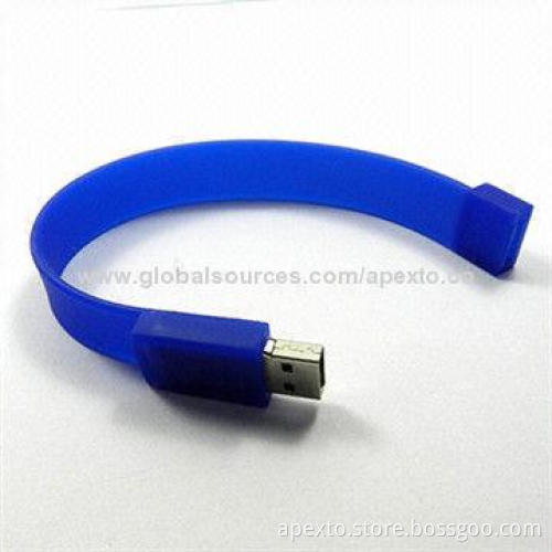 Bracelet/Wristband USB Flash Drives, Customized Logos Can be Printed